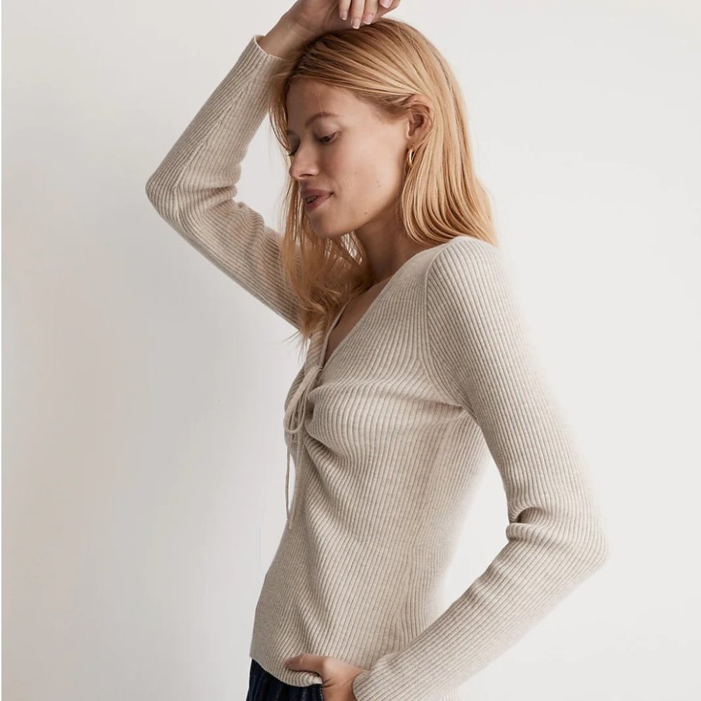 NWT Madewell Riverbend Cinched Pullover Sweater XS